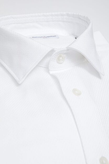 Robert Friedman - Elegant Medium Slim Collar White Shirt