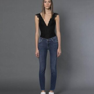 Silvian Heach - Elevated Dark Blue High-Waist Jeans