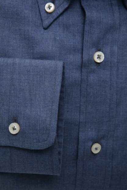 Robert Friedman - Elegant Blue Cotton Button-Down Shirt