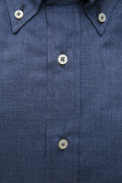 Robert Friedman - Elegant Blue Cotton Button-Down Shirt