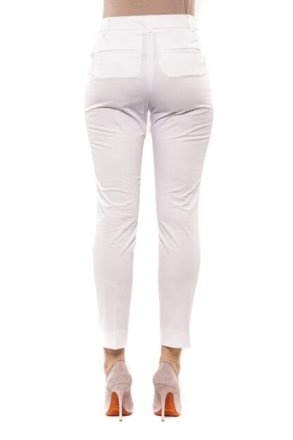 Peserico - Chic White Stretch Slim Fit Trousers