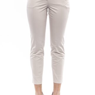 Peserico - Chic White Stretch Slim Fit Trousers