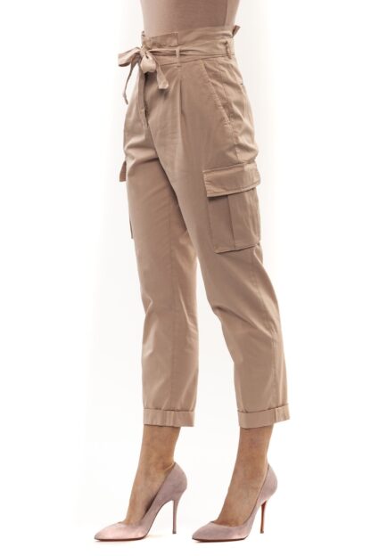 Peserico - Elegant High-Waist Pink Trousers