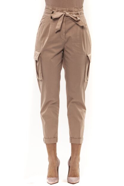 Peserico - Elegant High-Waist Pink Trousers