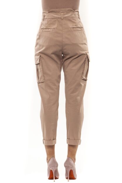 Peserico - Elegant High-Waist Pink Trousers