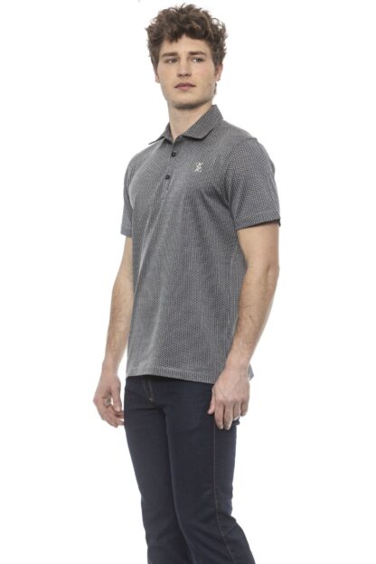 Billionaire Italian Couture - Elegant Embroidered Gray Cotton Polo