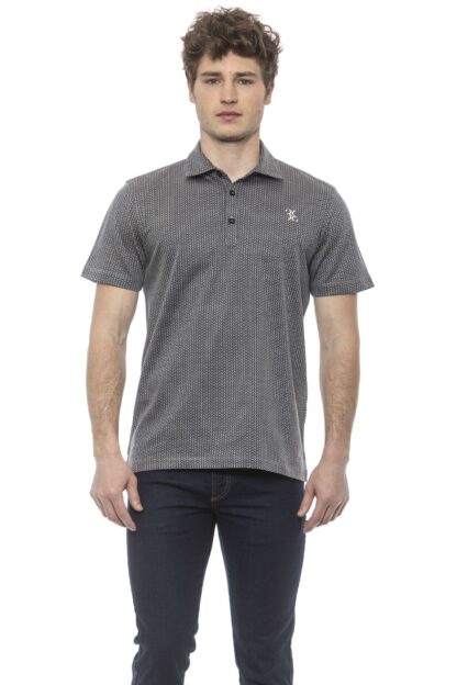 Billionaire Italian Couture - Elegant Embroidered Gray Cotton Polo