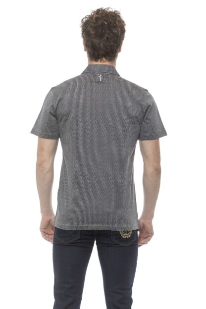 Billionaire Italian Couture - Elegant Embroidered Gray Cotton Polo