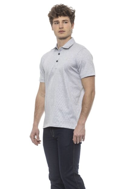 Billionaire Italian Couture - Exquisite Gray Embroidered Cotton Polo