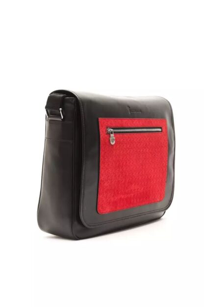 Billionaire Italian Couture - Elegant Leather Messenger Bag with Detachable Strap