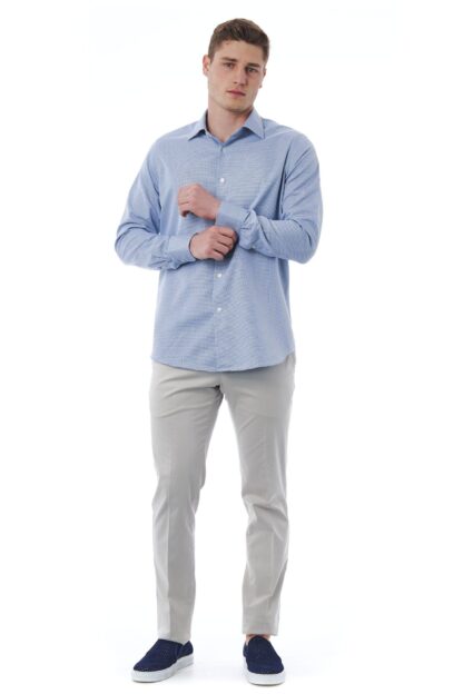 Bagutta - Classic Italian Collar Light-Blue Shirt