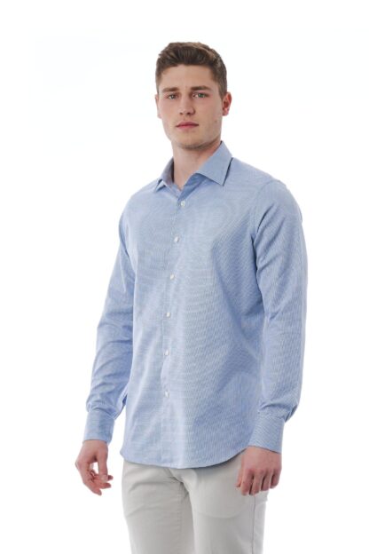 Bagutta - Classic Italian Collar Light-Blue Shirt