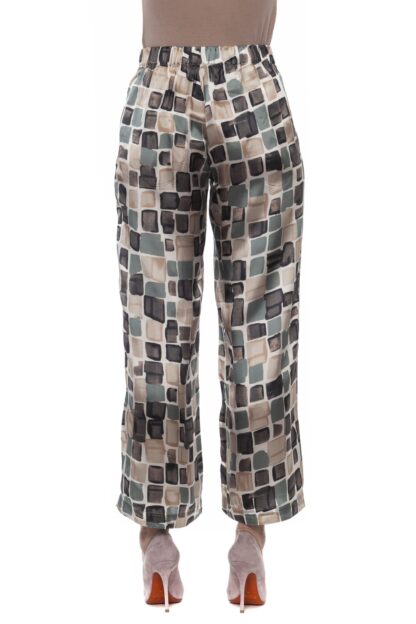 Peserico - Elegant Palazzo Pants in Multicolor Gabardine