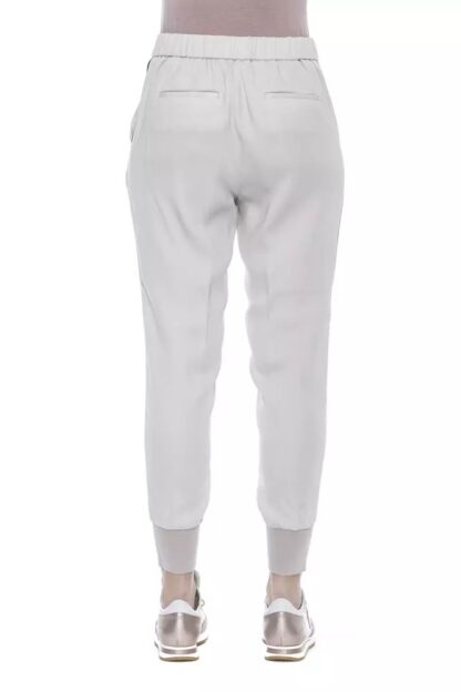 Peserico - Elegant Beige Gabardine Trousers with Pockets