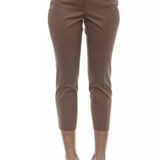 Peserico - Chic Pink Slim Fit Cigarette Trousers