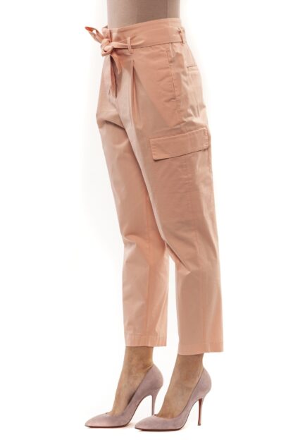 Peserico - Pastel Pink High Waisted Cotton Trousers