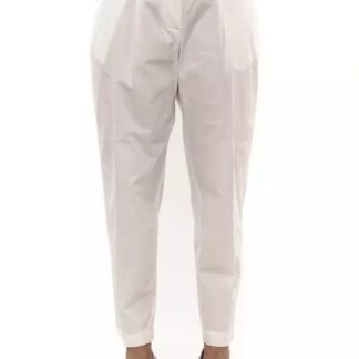 Peserico - White Cotton Women Ankle Pant