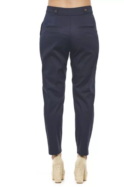 Peserico - Elegant High Waist Trousers in Chic Blue