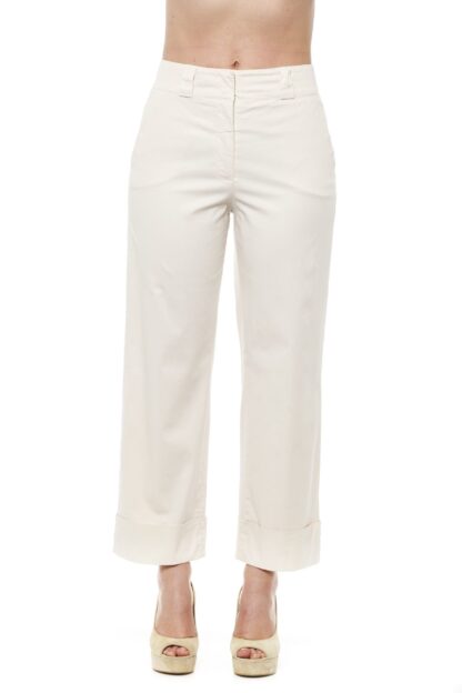 Peserico - Chic Beige High-Waist Palazzo Trousers