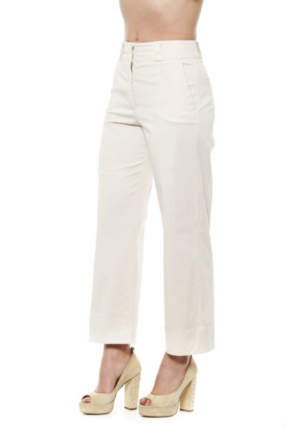 Peserico - Chic Beige High-Waist Palazzo Trousers