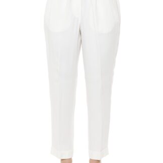 Peserico - Chic Beige Ankle Trousers with Adherent Fit