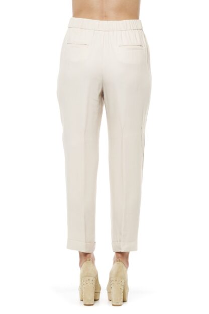 Peserico - Chic Beige Trousers with Comfort Elastic Waist