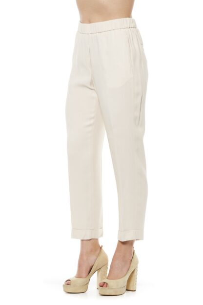 Peserico - Chic Beige Trousers with Comfort Elastic Waist