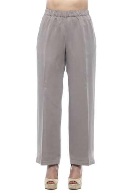 Peserico - Elegant Beige Palazzo Pants with Elastic Waist