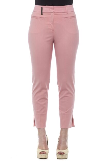 Peserico - Chic Pink Slim Fit Cigarette Trousers