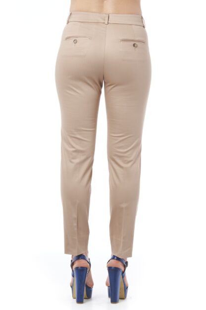 Peserico - Chic Beige Straight-Leg Trousers