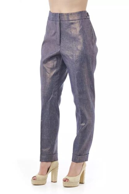 Peserico - Chic Metallic-Effect Straight-Leg Trousers