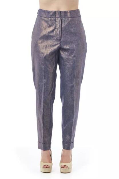 Peserico - Chic Metallic-Effect Straight-Leg Trousers