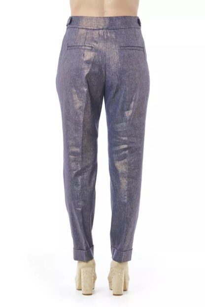 Peserico - Chic Metallic-Effect Straight-Leg Trousers