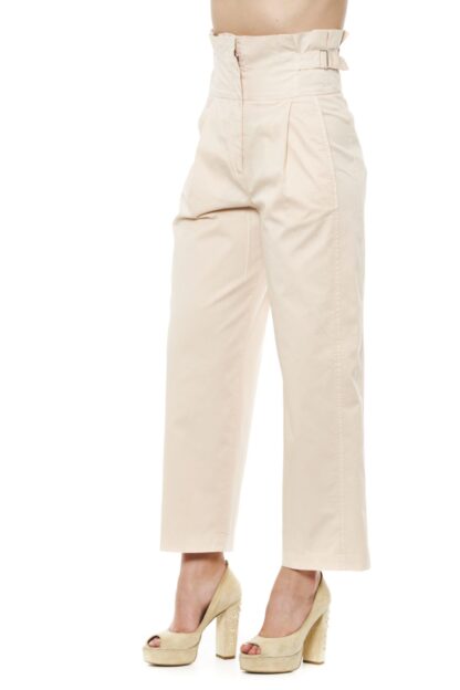 Peserico - Elegant Beige Straight-Leg Palazzo Trousers