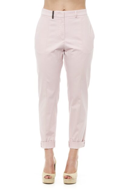 Peserico - Chic Pink Soft Fit Chino Trousers