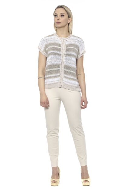 Peserico - Chic Beige Slim-Fit Piquet Pants