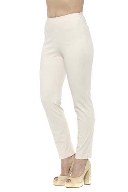 Peserico - Chic Beige Slim-Fit Piquet Pants