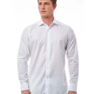 Bagutta - White Cotton Men Shirt