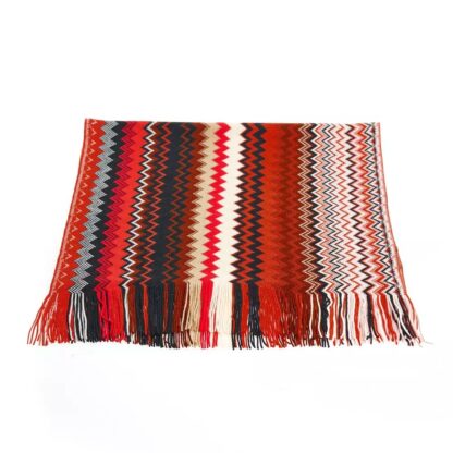 Missoni - Geometric Fringe Scarf in Vivid Hues