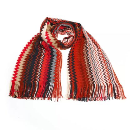 Missoni - Geometric Fringe Scarf in Vivid Hues