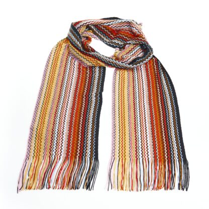 Missoni - Chic Geometric Patterned Scarf with Fringes