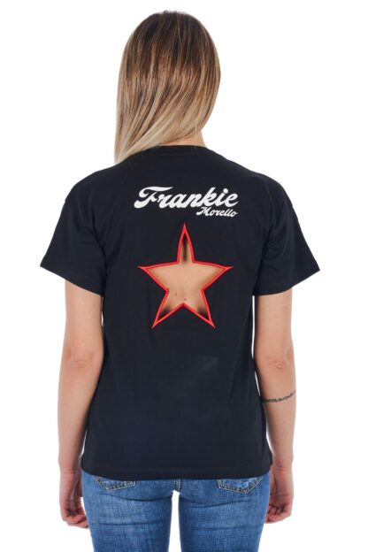 Frankie Morello - Elegant Back Detail Print Tee