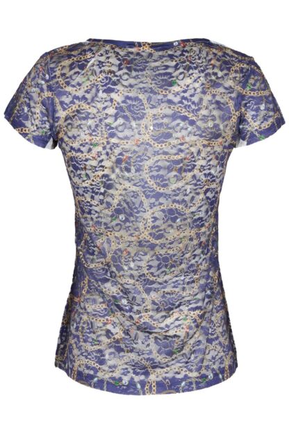 Yes Zee - Chic Blue Sublimation Print Tee for Women