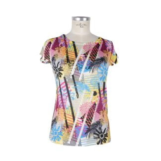 Yes Zee - Vibrant Printed Women's Polyester T-Shirt