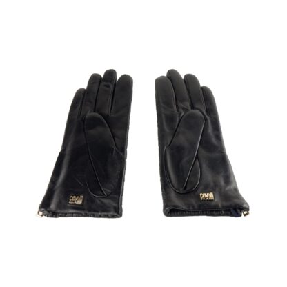 Cavalli Class - Elegant Black Lamb Leather Gloves