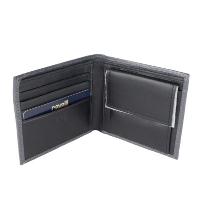 Cavalli Class - Chic Calfskin Men's Wallet with Coin Pocket