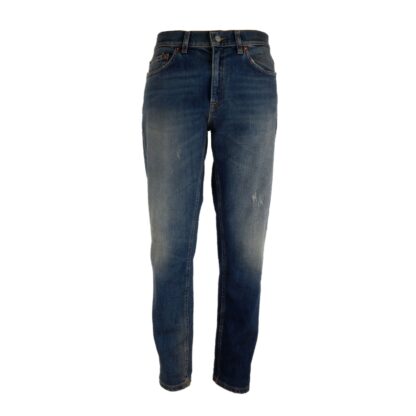 Dondup - Chic Blue Stretch Cotton Jeans with Destroyed Effect