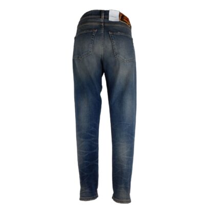 Dondup - Chic Blue Stretch Cotton Jeans with Destroyed Effect