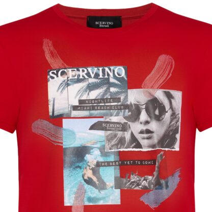 Scervino Street - Chic Red Cotton Blend T-Shirt