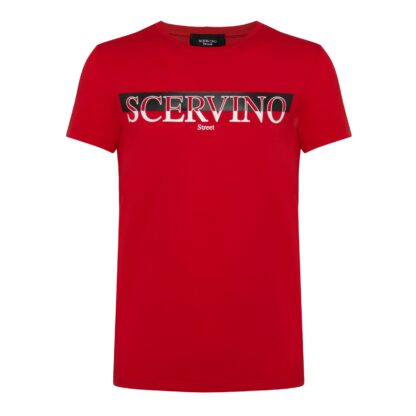 Scervino Street - Elegant Cotton Stretch T-Shirt in Radiant Red